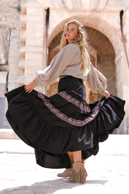 Long Skirt Espanola Light Taupe