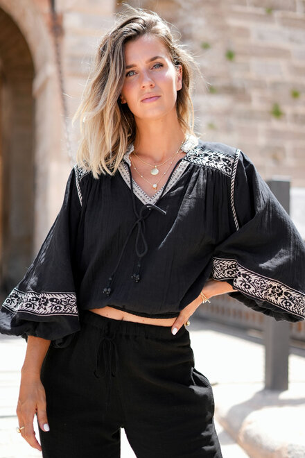 Puffsleeve Blouse Espanola Black