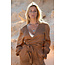 Moost Wanted Zara Satin-Wickeltop Braun
