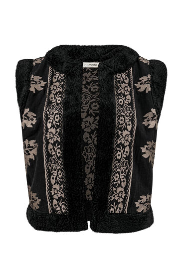 Fur Gilet Espanola Black