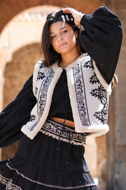 Gilet en fourrure Espanola Noir