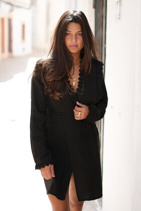 Robe courte Encaje Black