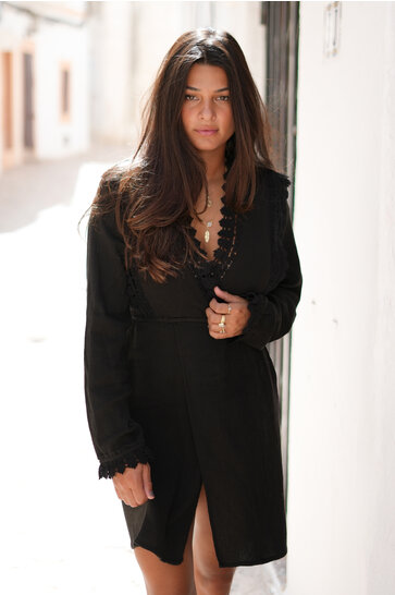 Robe courte Encaje Black