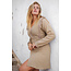 ibzmode Kurzes Kleid Encaje Taupe