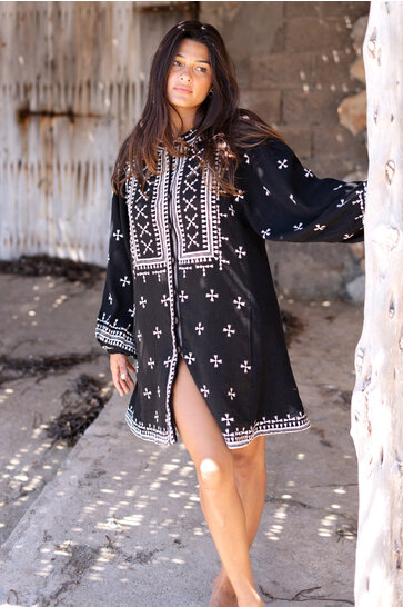 Long Jacket Sonrisa Black