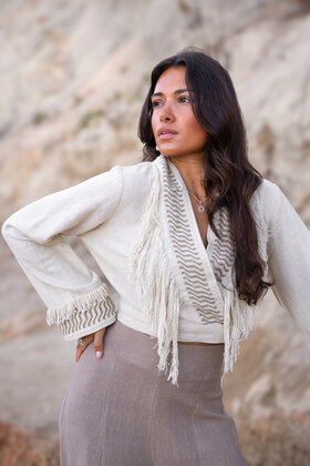 Fringe Top Esthetica Ecru