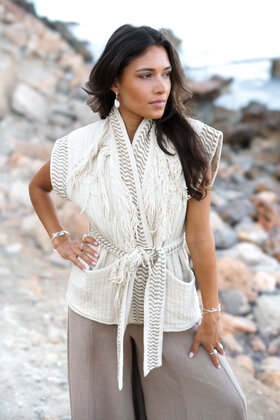 Fringe Gilet Esthetica Ecru