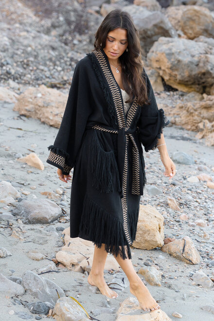 Fringe Kimono Esthetica Black
