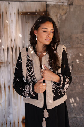 Teddy Gilet Sonrisa Black