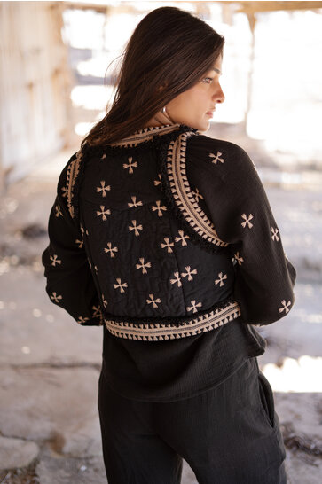 Gilet court Sonrisa Noir