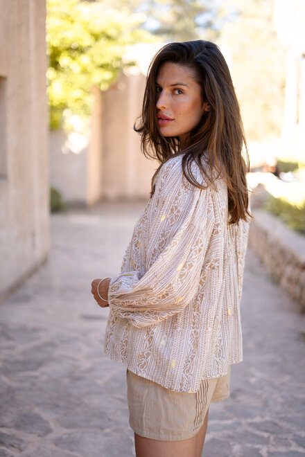 Blouse Corazon Print Sand