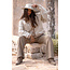 ibzmode Kurze Fransenjacke Nomad Combi Light Sand Einfarbig