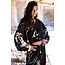 ibzmode Cropped Sweater Brisha Negro Tie Dye