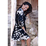 ibzmode Pulloverkleid Coleta Schwarz Tie Dye