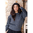 ibzmode Fransen-Pullover Dago Dunkelgrau