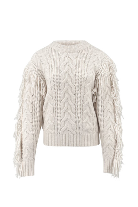 Fringe Pullover Dago Beige