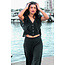 ibzmode Top Ruffle Sparkle Noir