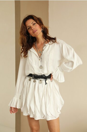 Nikita ruffle dress Off White