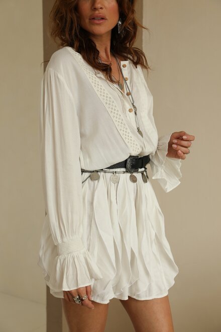 Nikita ruffle dress Off White