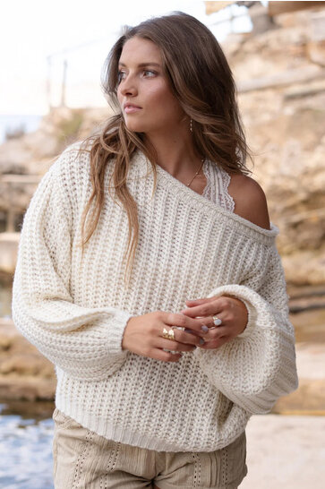 Sparkling Pullover Fiby Ivory