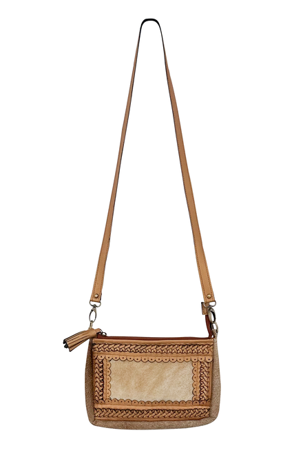 Leather Pouch Bag Cow Gold
