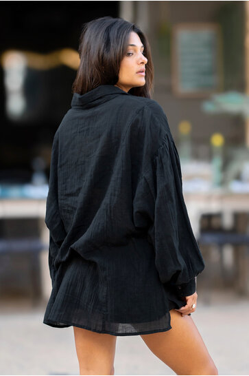Long Blouse Sparkle Black
