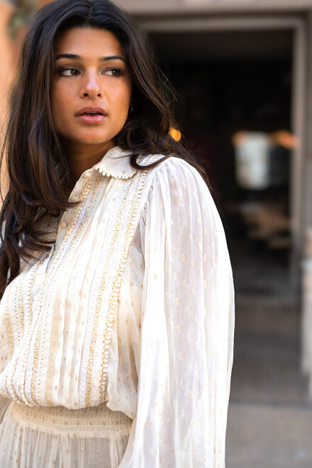 Robe courte Bliss Ecru