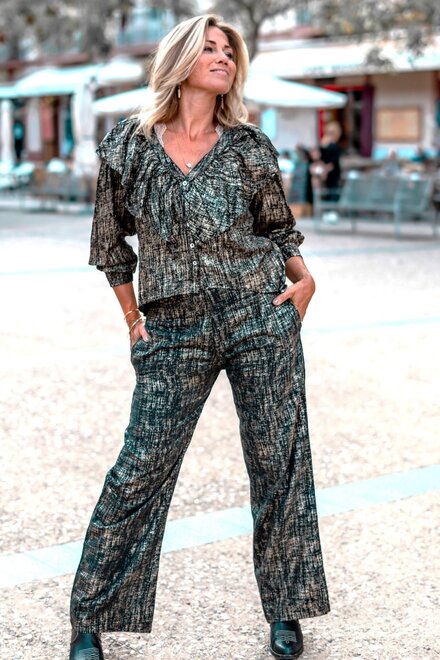 Hose Sparkle Schwarz Gold