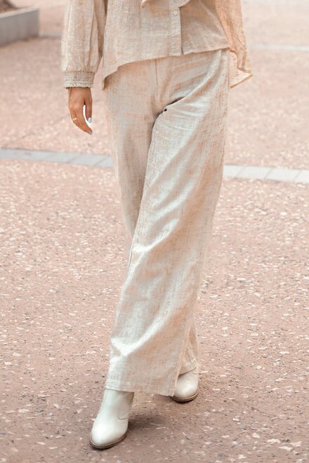Pantalon Sparkle Ecru Gold