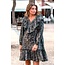 ibzmode Vestido corto Ruffle Sparkle Negro Oro