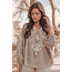 ibzmode Bluse Ida Ethnic Taupe Print
