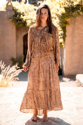 Skirt Santi Paisley Taupe