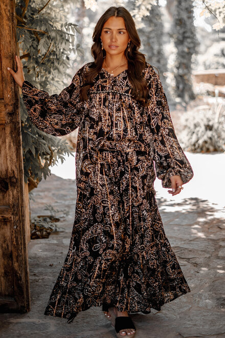 Jupe Santi Paisley Noir