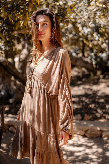Kurzes Kleid Mio Taupe