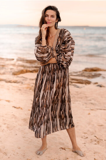 Dress Emika Brown Print