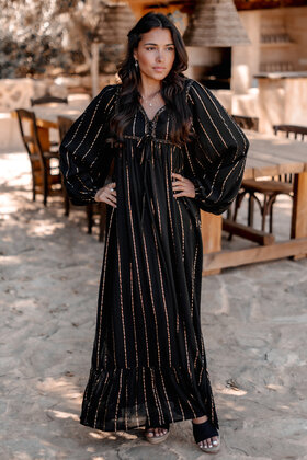 Dress Gina Stripe Black