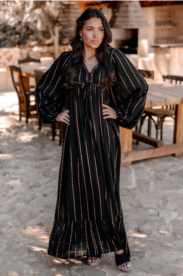Dress Gina Stripe Black