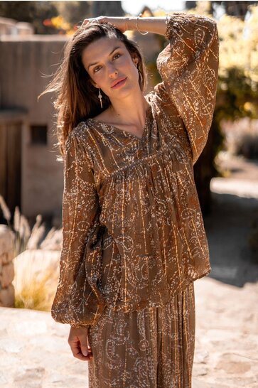Blouse Kiki Paisley Taupe