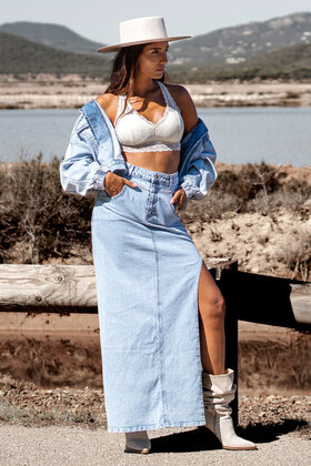 Miley Denim Skirt Light Blue