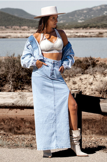Miley Denim Skirt Light Blue