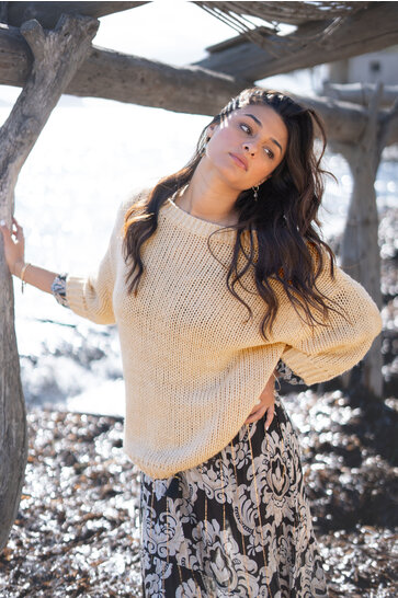 Pullover Unica Trenza Sand