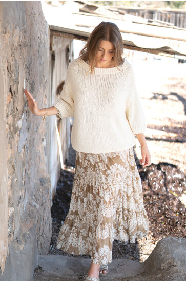 Pullover Unica Trenza Ecru