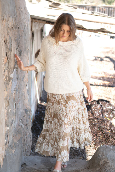 Pullover Unica Trenza Ecru