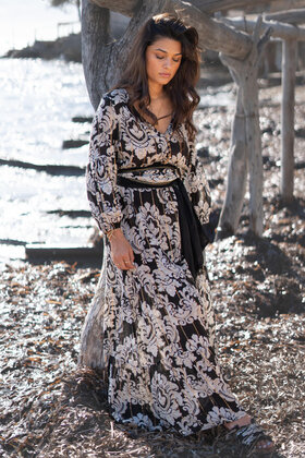 Dress Gloria Baroque Black Print