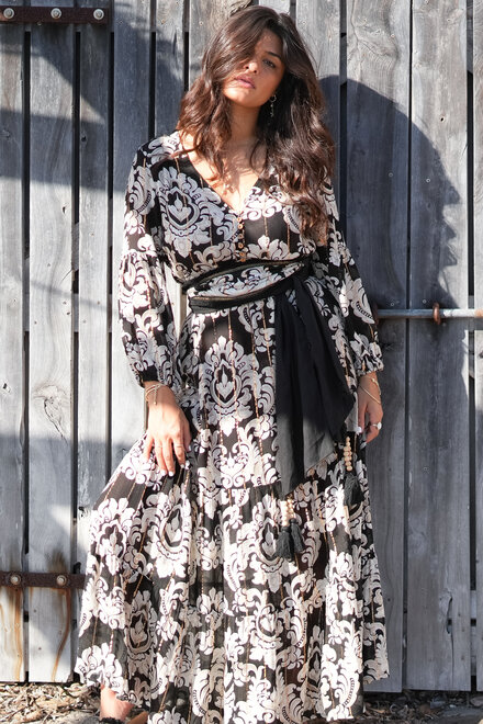 Dress Gloria Baroque Black Print
