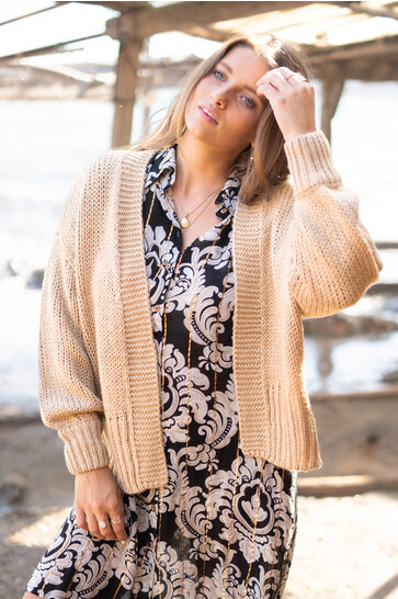 Cardigan Pura Trenza Sand