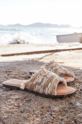 Slipper Inessa Baroque Taupe Print