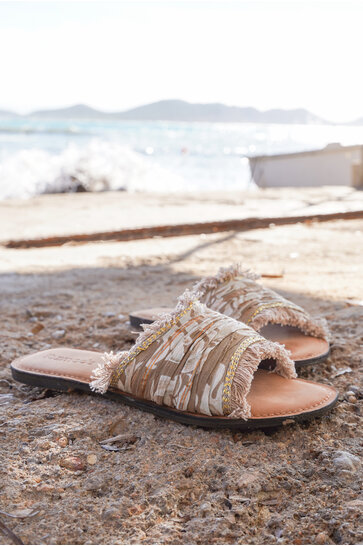 Slipper Inessa Baroque Taupe Print