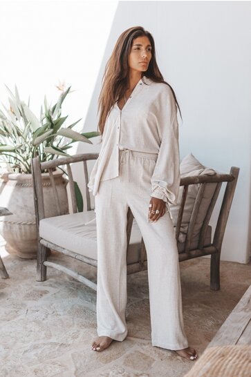 Lyana Linen Pants Light Beige