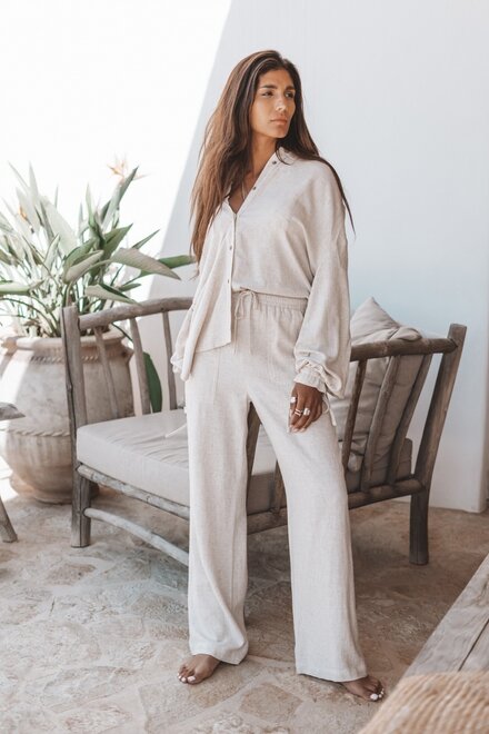 Lyana Linen Pants Light Beige
